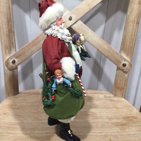 Possible Dreams Clothtique Rocking Horse Wishes Santa Christmas Figurine Decor - Picture 8 of 12